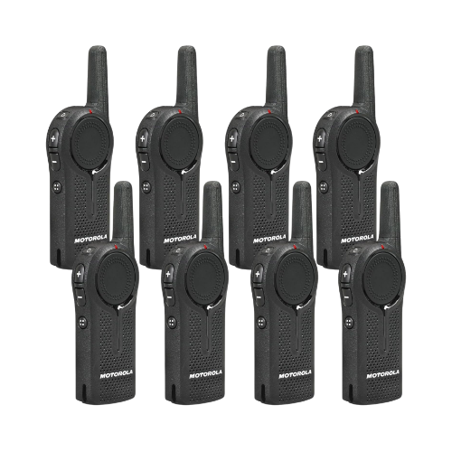 8 Pack of Motorola DLR1020 900MHz ISM Band 1 Watt 2 Channels License Free Digital Two-Way Radio