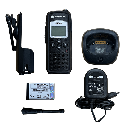 Used Motorola DTR650 900MHz Digital Frequency Hopping License-Free Two-Way Radio