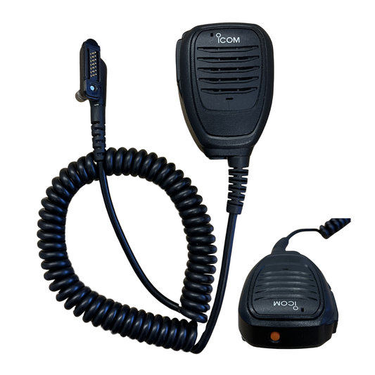 Used Icom HM-222H IP68 Waterproof Speaker Microphone with 14-Pin Connector for M85 F3261D F4261D F7040 F3400D F4400D and more