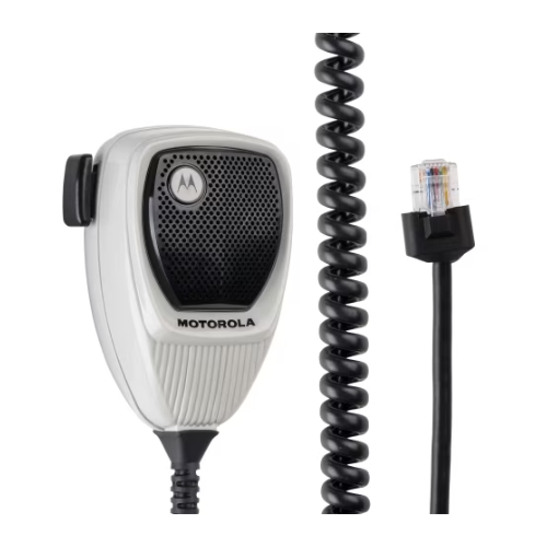 Motorola HMN4069F White Palm Microphone with Coil Cord