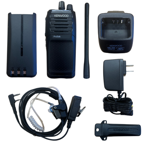 Kenwood NX-P1200AVK VHF 136-174MHz 64 Channels 5 Watts Analog Two-Way Radio and Surveillance Headset