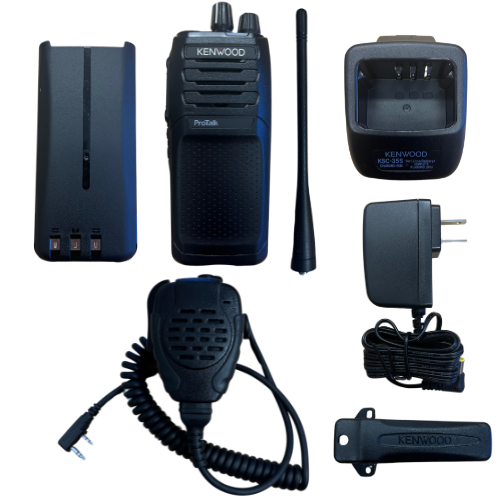 Kenwood NX-P1300AU UHF 450-520MHz 64 Channels 5 Watts Analog Two-Way Radio and Speaker Microphone