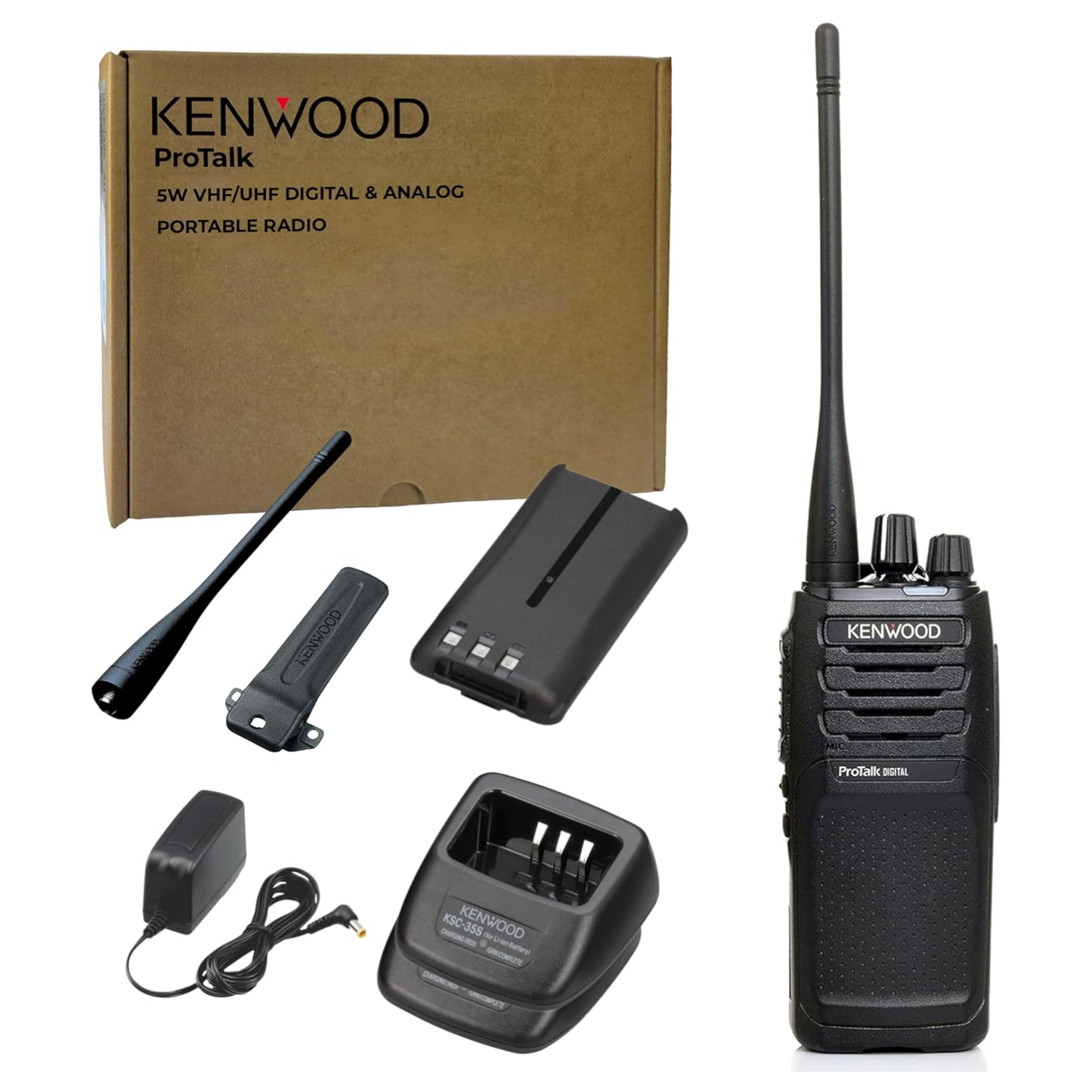 Kenwood ProTalk NX-P1300NUK UHF 400-512MHz 64 Channels 5 Watt NXDN Digital/Analog Two-Way Radio