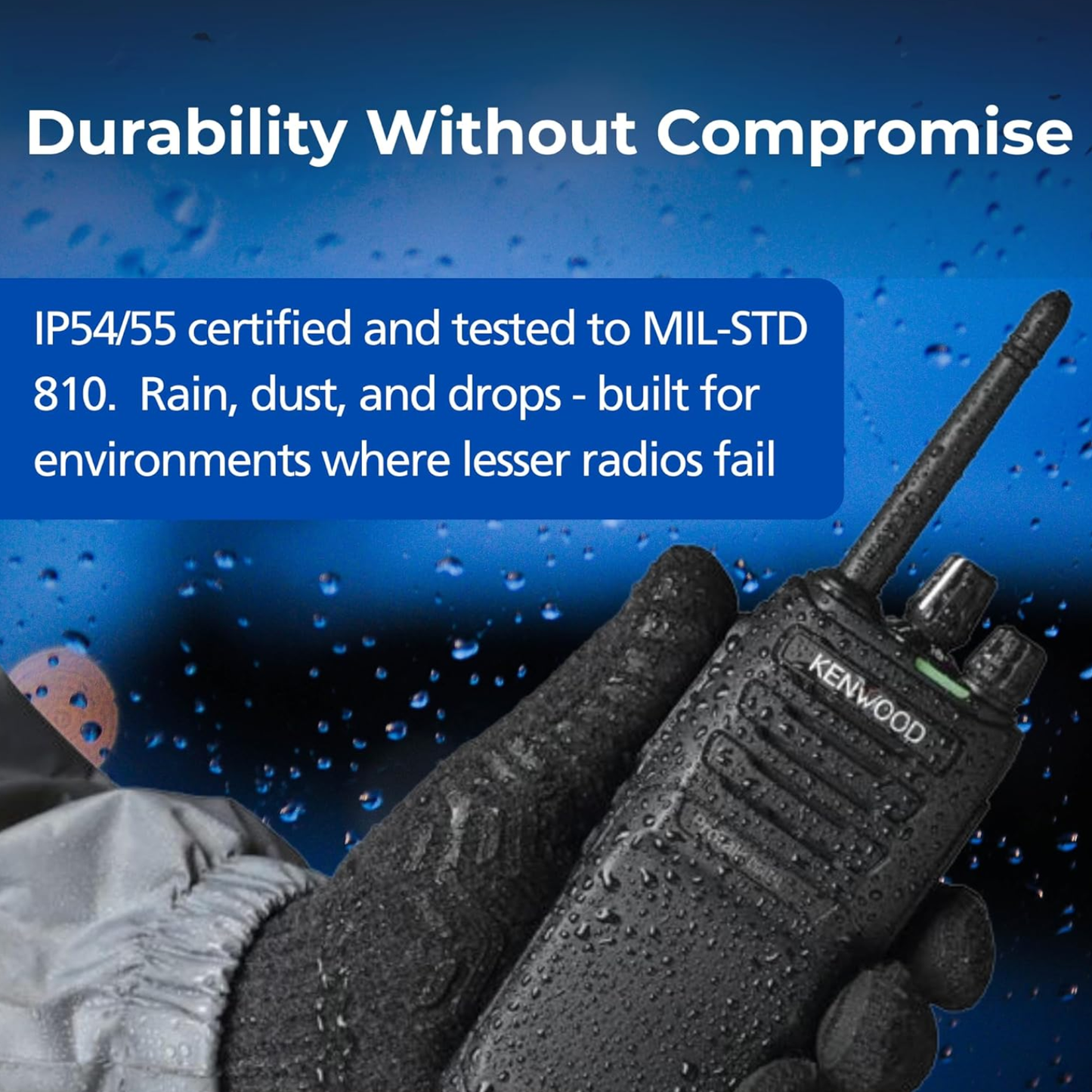 Kenwood NX-P1302AUK UHF 451-470 MHz 2 Watt 64 Channel portable Two-Way Radio