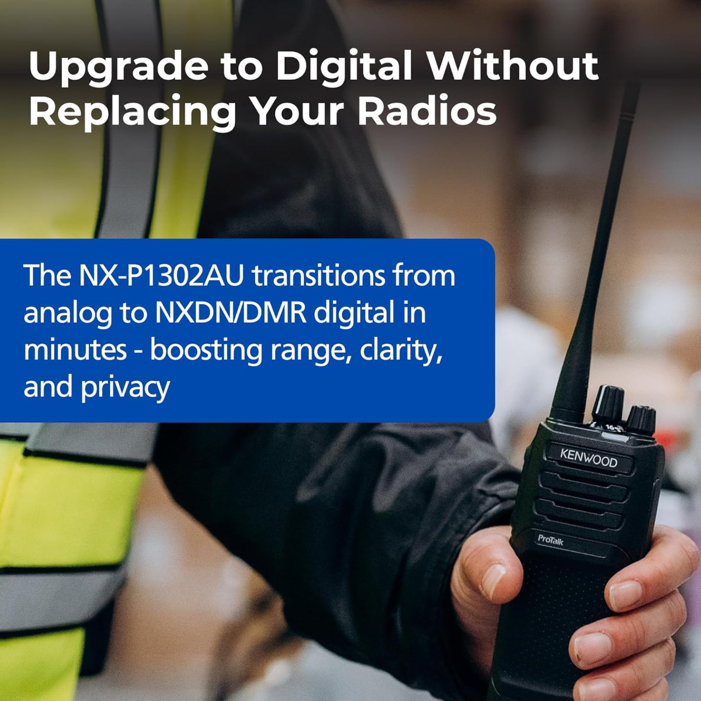 Kenwood NX-P1302AUK UHF 451-470 MHz 2 Watt 64 Channel portable Two-Way Radio