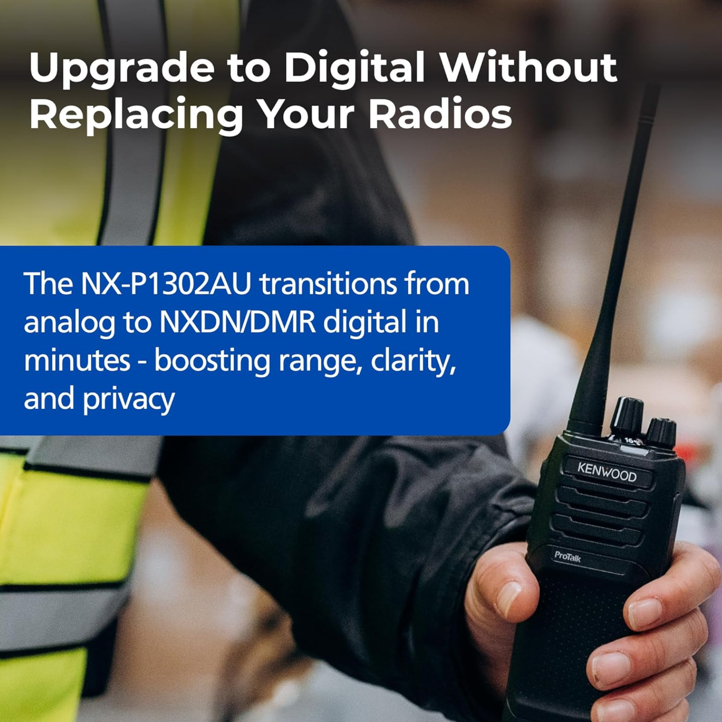 Kenwood NX-P1302AUK UHF 451-470 MHz 2 Watt 64 Channel portable Two-Way Radio