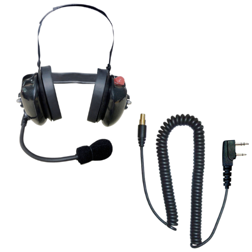 SRcomm RH-8000F Heavy Duty Behind-the-Head Dual Ear Headset for Kenwood ProTalk TK3100 TK2400 NX320 NX340