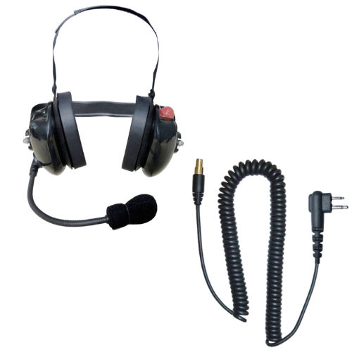 SRcomm RH-8000F Heavy Duty Behind-the-Head Dual Ear Headset for Motorola BPR40 DTR700 CP200 CP185 CLS 1110 RM Series
