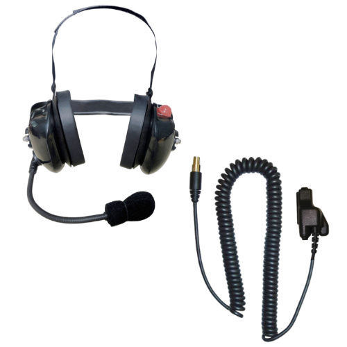 SRcomm RH-8000F Heavy Duty Behind-the-Head Dual Ear Headset for Motorola XTS1500 XTS2500 XTS3000 HT1000 JT1000 MT1500