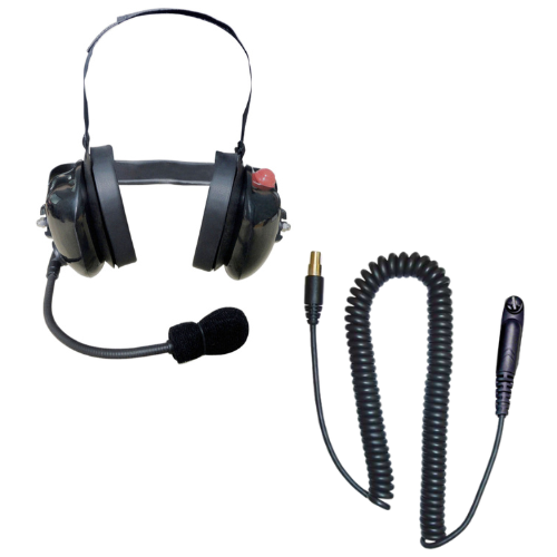 SRcomm RH-8000F Heavy Duty Behind-the-Head Dual Ear Headset for Motorola EX500 EX600 HYT TC610P TC780