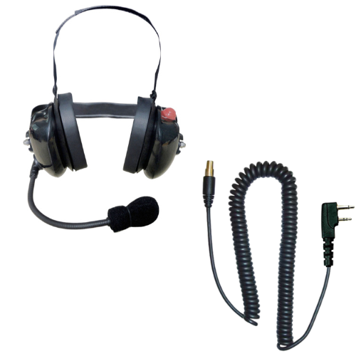 SRcomm RH-8000F Heavy Duty Behind-the-Head Dual Ear Headset for Icom F3G F11 F14 F21 F24