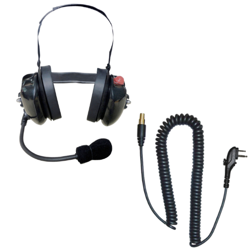 SRcomm RH-8000F Heavy Duty Behind-the-Head Dual Ear Headset for Hytera TC700 TC500 TC508 TC518 TC580 TC610 PD502 PD562
