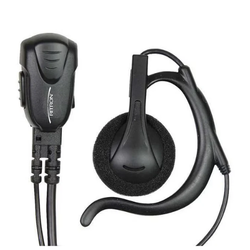 Ritron RHD-15X Earhook Headset with Pendant PTT & Microphone for PT Series Radios