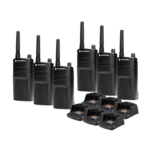 6 Pack of Motorola RMU2040 UHF 2 Watt 4 Channel Analog Business Radio