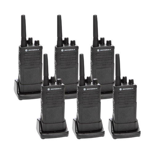 6 Pack of Motorola RMU2080 UHF 2 Watt 8 Channel NOAA Business Two-Way Radio