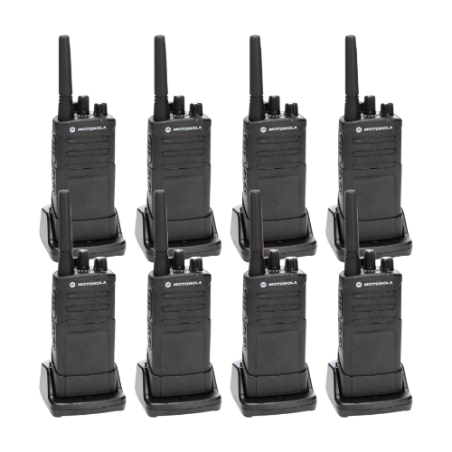 8 Pack of Motorola RMU2080 UHF 2 Watt 8 Channel NOAA Business Two-Way Radio