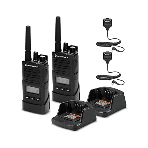 2 Pack of Motorola RMU2080D UHF 8 Channel 2 Watt Business Radio with HKLN4606 Speaker Microphone