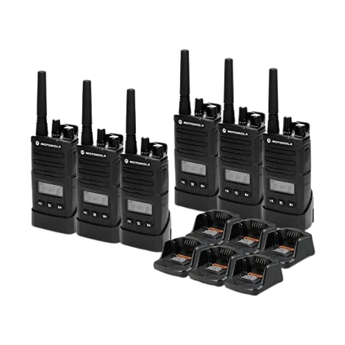 6 Pack of Motorola RMU2080D UHF 2 Watt 8 Channel Business Radios