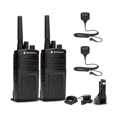 2 Pack of Motorola RMV2080 VHF 2 Watt 8 Channel High-Power Radio with HKLN4606 Speaker Microphone