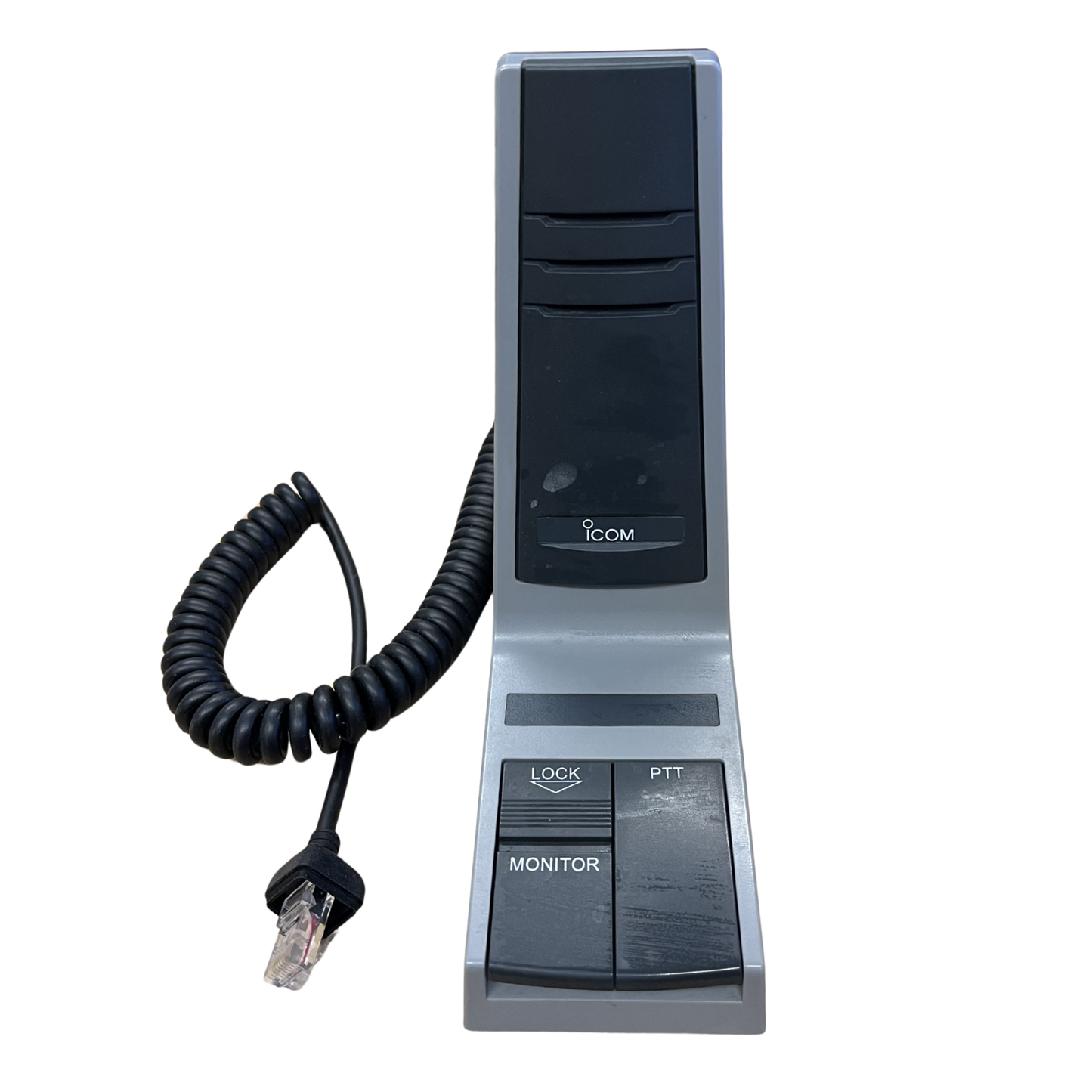 Used Icom SM26 Desktop Microphone 8-Pin Modular Connector Monitor Switch for Mobile & Base Radios