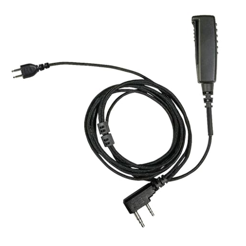 PRYME SNP-2W-03-BF 2-Wire Braided Fiber Surveillance Kit Lapel Mic for Motorola Relm Maxon Tecnet Hytera Tekk Radios