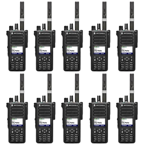 10 Pack of Motorola XPR7550e UHF 403-512MHz MOTOTRBO Digital Display Portable Two-Way Radio Bluetooth WIFI AAH56RDN9RA1AN NON-IS