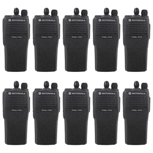 10 Pack of Refurbished Motorola CP200 AAH50RDC9AA2AN 16 Channel 4 Watt UHF 438-470MHz Radio