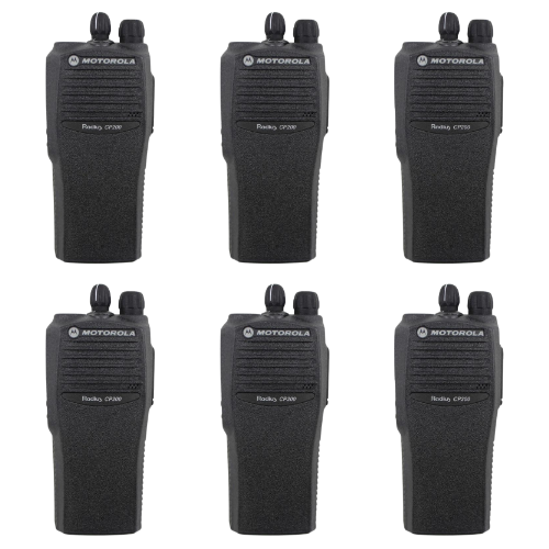 6 Pack of Refurbished Motorola CP200 AAH50KDC9AA2AN 16 Channel 5 Watt VHF 146-174MHz Radio