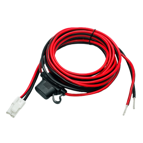 Kenwood Style 2 Pin Power Cable for Mobile Radios – 15A Inline Fuse – 14AWG – 9ft