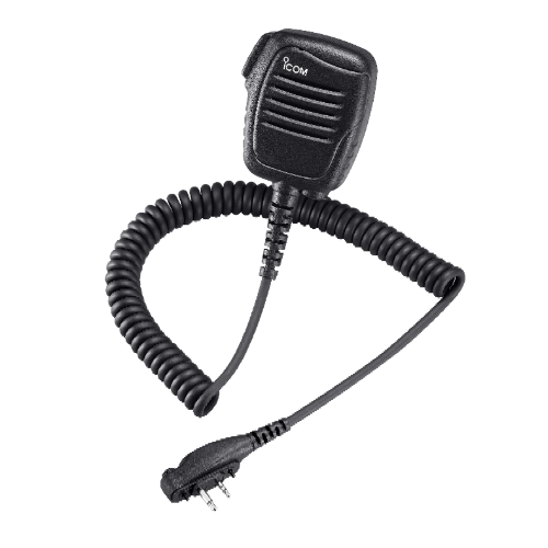 Icom HM-159LA S6 Heavy Duty Remote Speaker Microphone with Steel Clip and Low-Gain Screw-Down L-Connector