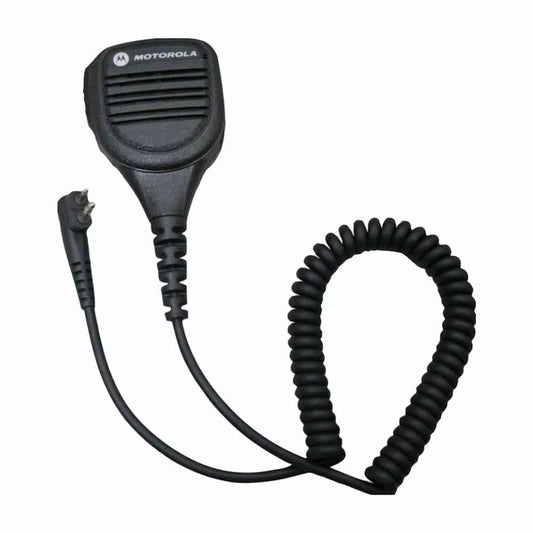 Motorola PMMN4029 Remote Speaker Microphone With Coiled Cord and Swivel Clip