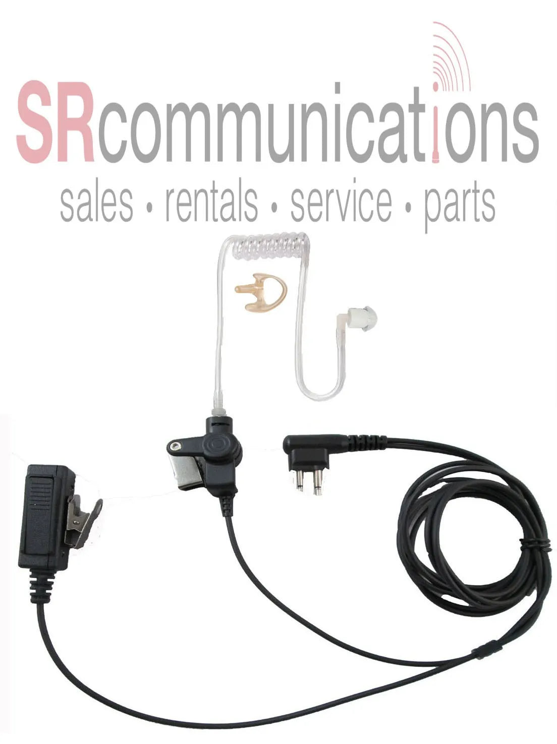 Police 2 Wire headset W/PTT for Motorola CP200 PR400 CP185 BPR40 P1225 CT250