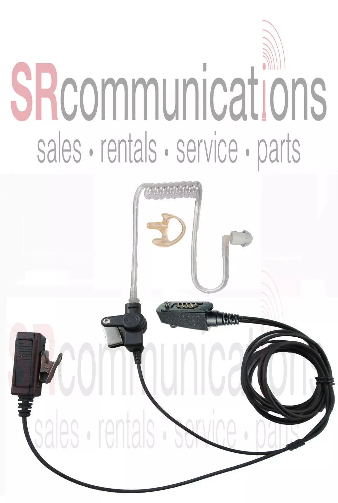 Two wire Surveillance Style Headset Earmold Icom F3061 F4061 F3161 F4161 M87 M88