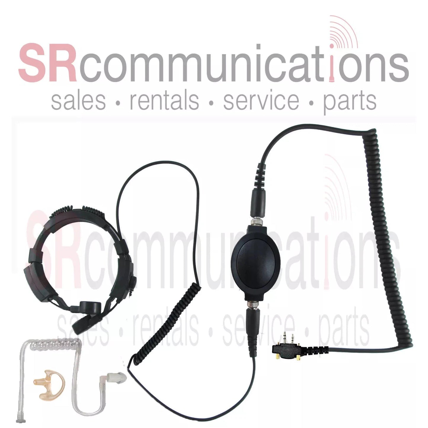 Throat Mic PTT headset Earmold Icom F3031 F4031 F43 F4101D F3101D F3021 F4021