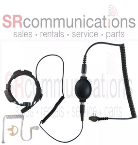 Throat Mic PTT headset Earmold Icom F3031 F4031 F43 F4101D F3101D F3021 F4021