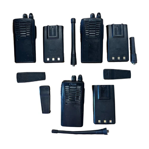 3 Pack of Used CP220 VHF 150-174 MHz 16 Channels 5W Portable Radio (AS-IS)