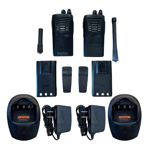 2 Pack of Used Blackbox - VHF 150-174 MHz 16 channels Two-Way Radios (AS-IS)