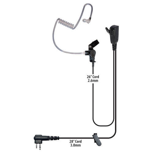 Klein Signal M1 2-Wire Surveillance Kit with Acoustic Tube for Two-Way Radios